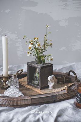 차 및 여가 시간을 위해 금속 핸들 된 나무 서비스 트레이 사용자 정의