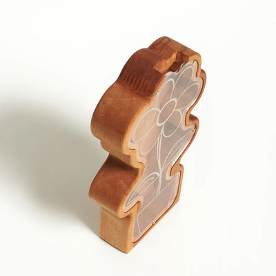 202407 부활절 선물 로켓 동전 어린이용 은행 수작업 목재 데이지 꽃 식물 돼지 은행