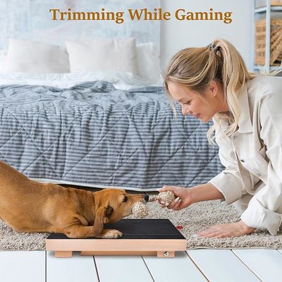 래크 된 목재 개 스크래치 패드 제거 가능한 덮개와 손톱 정리를위한 치료 상자