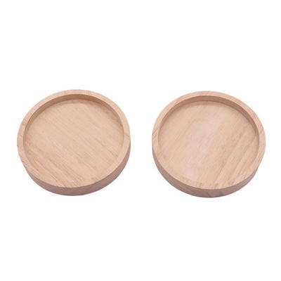 사용자 지정 스탠 컬러 코스터 지속 가능한 둥근 비치 나무 음료 매트 보호