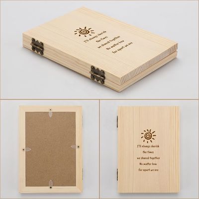 맞춤형 레이저 gravured 개인화된 텍스트와 함께 나무 커플 사진 프레임