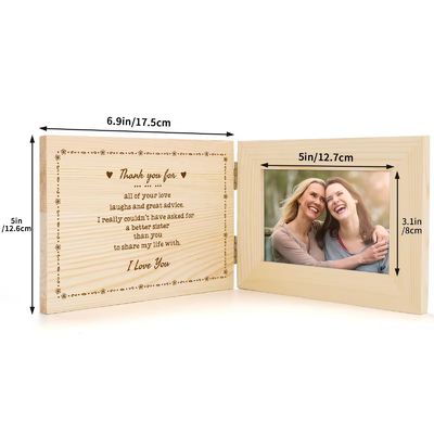 색상 인쇄 방법 단순 스타일 테이블 톱 디스플레이를 위한 맞춤형 고형 나무 사진 프레임