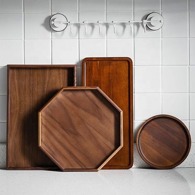 사용자 지정 로고 받아 들인다 섬세한 북유럽 스타일 목조 공예 트레이 40.5x18.5x2cm