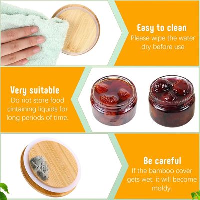 재사용 가능한 대나무 캔 뚜?? 메이슨 잔 어린이 보호 및 사용자 지정 로고