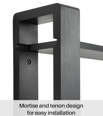 저장 보관 선반 검은 소나무 나무 3 계층 큰 선반 가정 장식 식물 사진 디스플레이