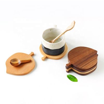 온도 음료용 환경 친화적 인 벼룩 잎 모양의 호박 나무 계단 샘플 무료