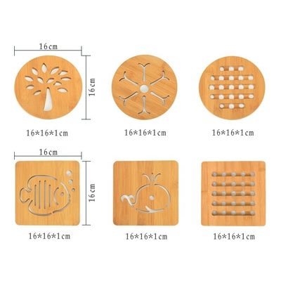 크리에이티브 대나무 플래스 매트 맞춤형 화려한 나무 평면 색 차컵 및 그릇