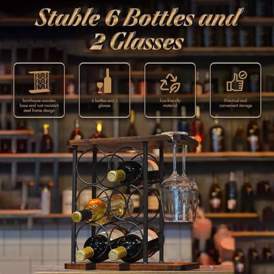 서있는 타입 카운터 톱 와인 홀더 스탠드