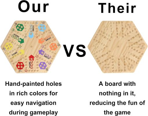 고품질 고체 오크 쌍면 돌판 나무 보드 게임 사용자 지정 로고