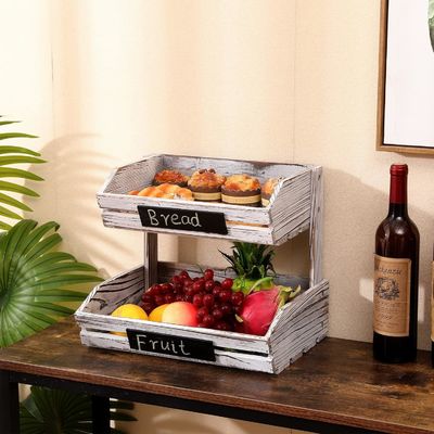 사용자 지정 로고 2 계층 농장 목조 바구니 부엌 식사실 및 게스트룸