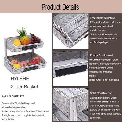 사용자 지정 로고 2 계층 농장 목조 바구니 부엌 식사실 및 게스트룸