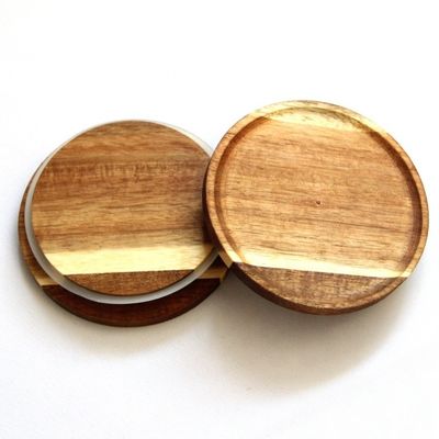 FSC 인증을 받은 아카시아 나무 뚜?? 유리 촛불 병과 FSC 인증