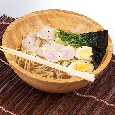 사용자 지정 로고 친환경 자연 원형 Bambu Salad Bowl for Modern Style 아마존 디자인