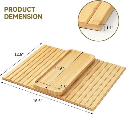 주축 대나무 소파 팔 트레이 테이블 큰 소파 컵 홀더 트레이 전화 컵 원격