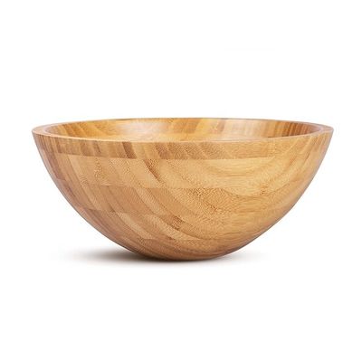 사용자 지정 로고 친환경 자연 원형 Bambu Salad Bowl for Modern Style 아마존 디자인