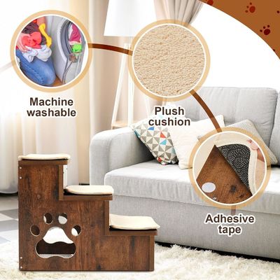 OEM 3층 목조 개 계단 비 슬리프 강아지 계단