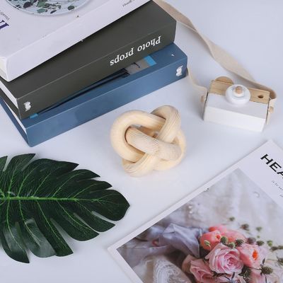 현대 스타일 맞춤형 자연 목재 체인 링크 장식 벽 장식 체인 차 / 커피 / 과자