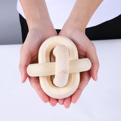 현대 스타일 맞춤형 자연 목재 체인 링크 장식 벽 장식 체인 차 / 커피 / 과자