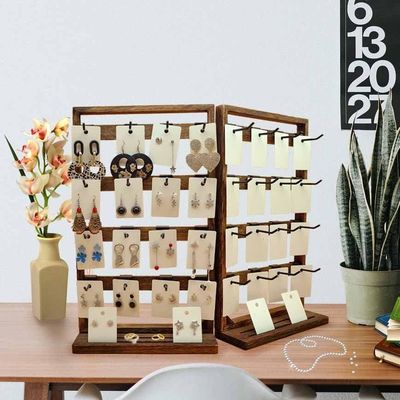 홈 템 목재 접이식 보석 디스플레이 스탠드
