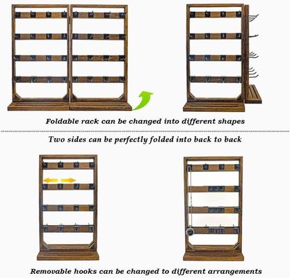홈 템 목재 접이식 보석 디스플레이 스탠드