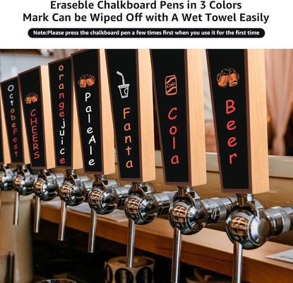 바와 레스토랑에 맞춤형 Chalkboard 맥주 탭 손잡이 로고 포함