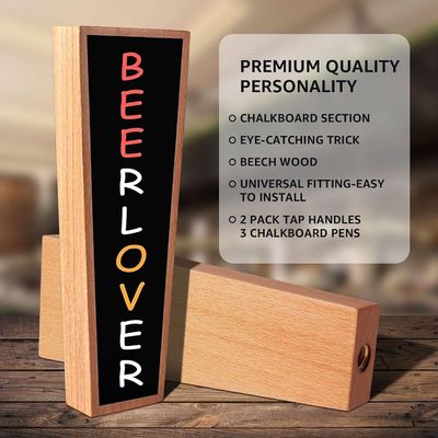 바와 레스토랑에 맞춤형 Chalkboard 맥주 탭 손잡이 로고 포함