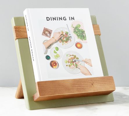 손으로 만든 재활용 된 목재 요리책 보관소 부엌 조직을위한 소나무와 오크 슬레이트