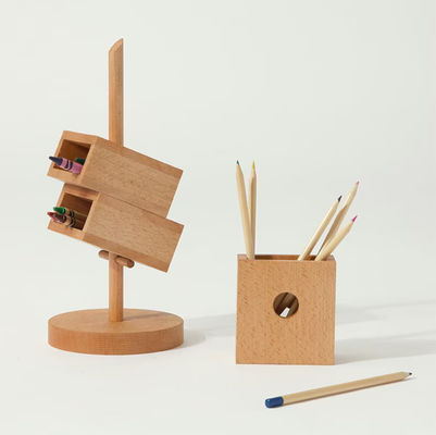 8각형 책상 조직 NBeech 나무 검은 호두 및 다재다능 책상 조직