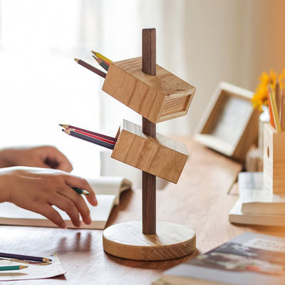 8각형 책상 조직 NBeech 나무 검은 호두 및 다재다능 책상 조직