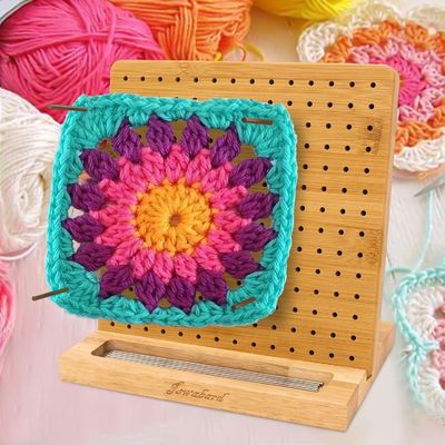 수공예 넥팅 차단 매트 밧줄이 있는 대나무 보드 미니 목화 상자 알약 보관