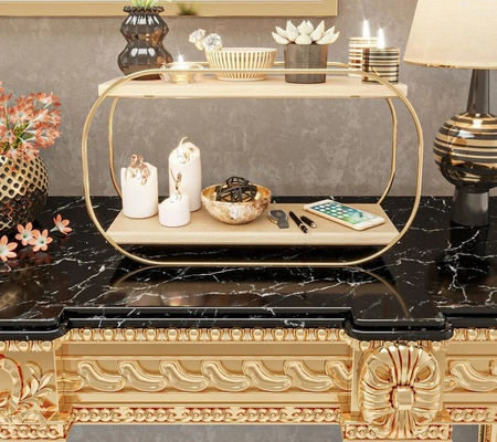 화장실 선반 목재 바니티 트레이 화장품 향수 보관용 카운터 톱 조직기