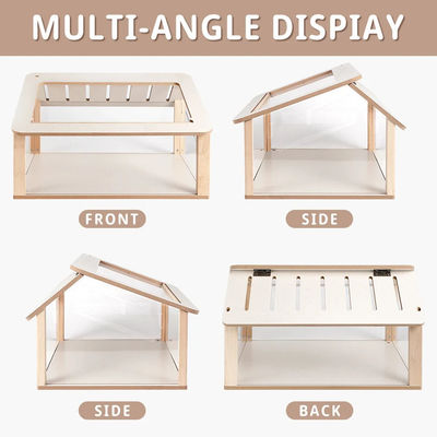 시계 상자 사용자 지정 햄스터 은신지 나무 애완 동물 가구 놀이실 소규모 애완 동물을위한 단단한 패턴