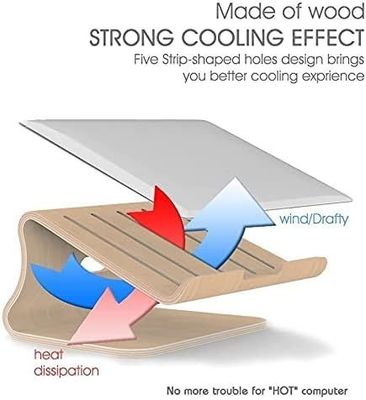 나무 노트북 스탠드 맥북 Y 메일 포장 연소 인쇄 환기 된 브래킷 도크