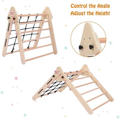 어린이 유아 실내 체육관 놀이 나무 등반 장난감 삼각형 접기 등반 슬라이딩