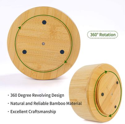 맞춤형 로고 받아 들일 수 있는 대나무 회전 테이블 조직기 데스크톱 저장 캐디