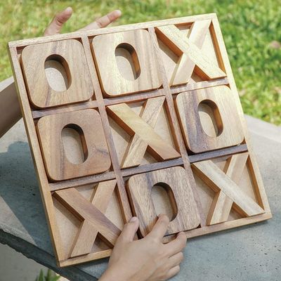 여성용 나무 XOXO 가족 보드 게임 여행 또는 뒷마당 엔터테인먼트
