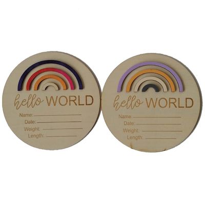 유럽에서 제작된 이 3D 목재 무지 마일스톤 카드로 기억에 남는 유치실을 만들어 보세요.