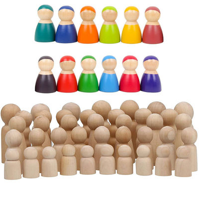 맞춤형 크기 받아 들인 목재 남자 여자 페그 인형 사람 그림자 DIY 그림 공예품