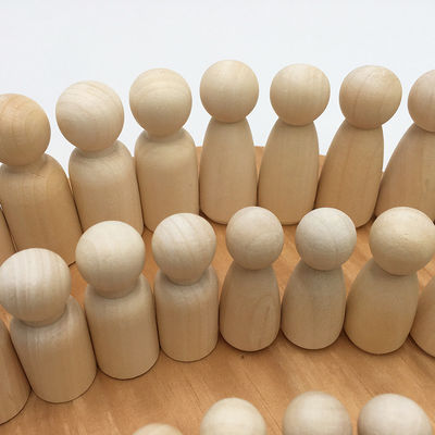 맞춤형 크기 받아 들인 목재 남자 여자 페그 인형 사람 그림자 DIY 그림 공예품