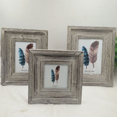 나무 그림 프레임 4" 6" 7" 맞춤형 시골 스타일 손 조각 평면 색상