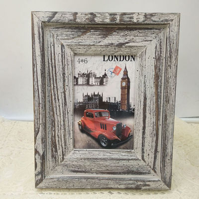 나무 그림 프레임 4" 6" 7" 맞춤형 시골 스타일 손 조각 평면 색상