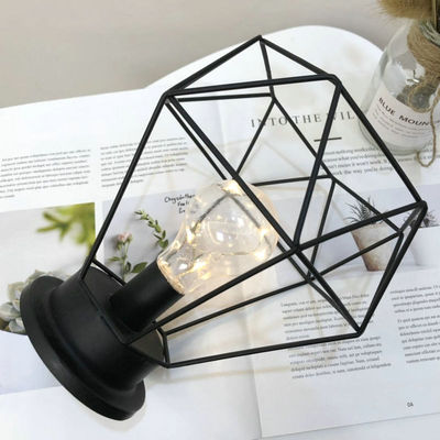 무료 샘플 요금 사용자 지정 로고 금속 유선 LED 등불 유리 튜브와 LED 전구와 테이블 램프