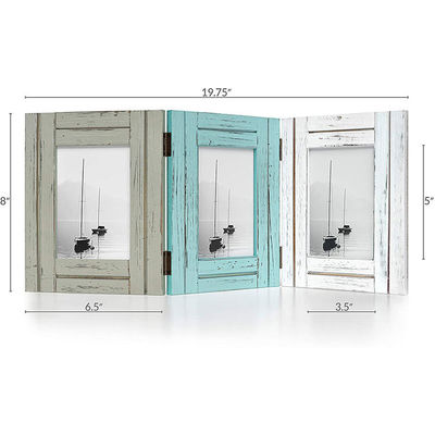 집 장식용 고형 목재 농촌 사진 프레임 사용자 지정 크기의 실크 스크린 인쇄