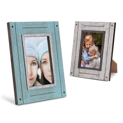 집 장식용 고형 목재 농촌 사진 프레임 사용자 지정 크기의 실크 스크린 인쇄