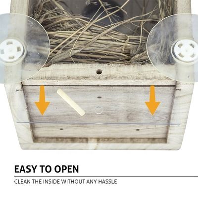 커스텀 로고 야외 정원 장식 디스플레이를위한 사랑스러운 장식용 목조 새집