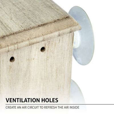 커스텀 로고 야외 정원 장식 디스플레이를위한 사랑스러운 장식용 목조 새집