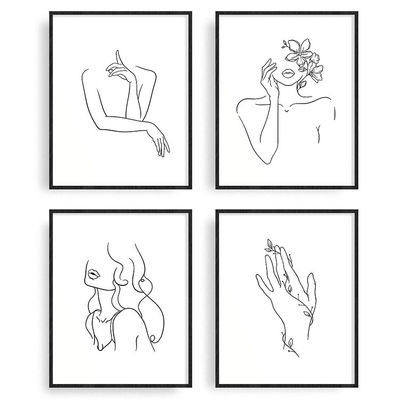 녹색 식물성 식물 벽화 4/6 식물 나무 벽 장식 그림 8 "x10" 철