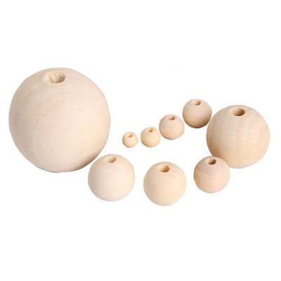 20mm 대량 둥근 나무 구슬 DIY 선물과 자연 색의 목걸이를위한 훌륭한