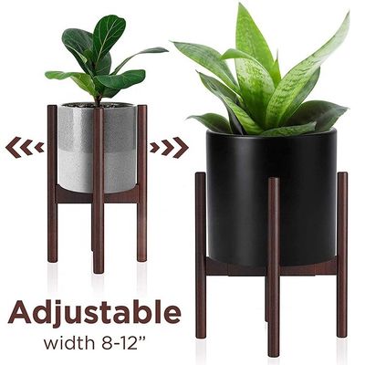 조정 가능한 Bambu Wood Plant Stand for Extendable High Bearing Weight 실내 야외
