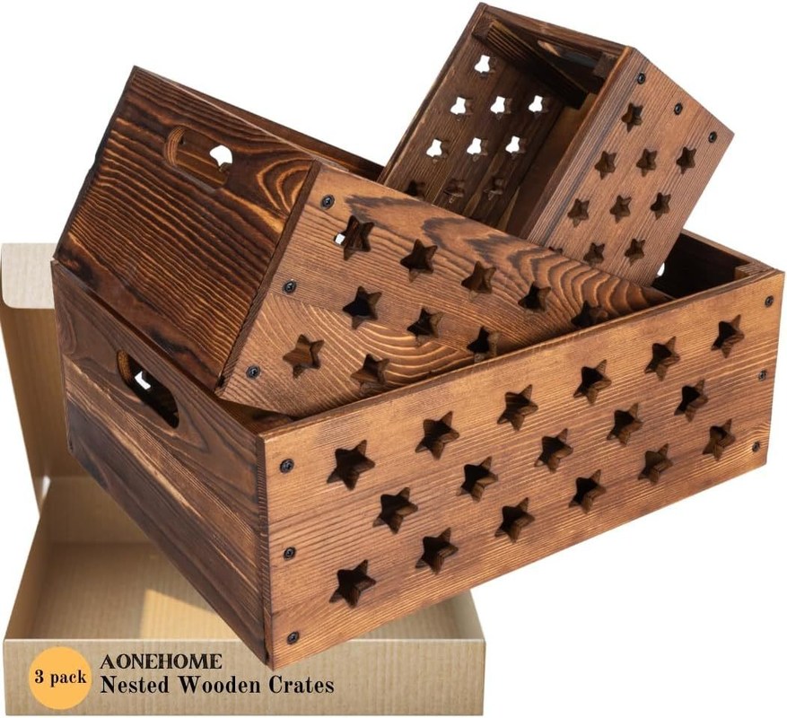 책 보관용 목재 상자 사용자 지정 로고 용납 장식용 둥지 목재 상자